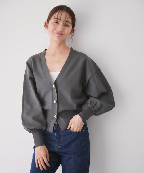 Jayro（ジャイロ）の「Vネックカーディガン（カーディガン/ボレロ・レディース・ブラック/チャコール/グレー/オフホワイト/ダークブラウン・M）」の14枚目の写真