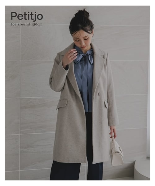 477 PGG 定価68,200円 レディース コート アウター ネイビー S トレンチコート スプリングコート ロングコート フード付き