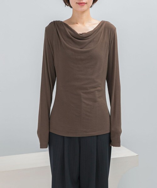 URBAN RESEARCH ROSSO（アーバンリサーチロッソ）の「2WAYネックオフショルプルオーバー（Tシャツ/カットソー・レディース・OFF WHITE/BROWN/BLACK・FREE）」の22枚目の写真