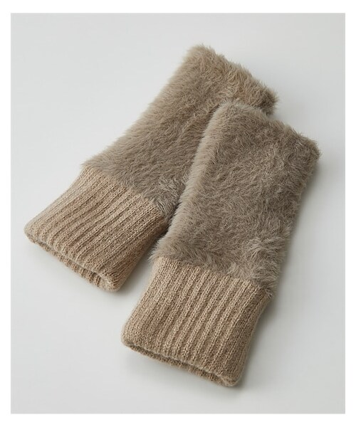 nissen（ニッセン）の「モヘア風保湿加工２WAYハンドウォーマー（手袋・メンズ・ライトグレー/カーキ/グレージュ/ブラック・Y）」の3枚目の写真
