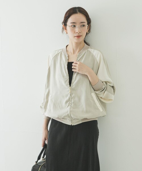URBAN RESEARCH(アーバンリサーチ)の「REMI RELIEF エコスウェードラグランZIP JACKET(ブルゾン・レディース・GRAGE/SAX・S)」の6枚目の写真