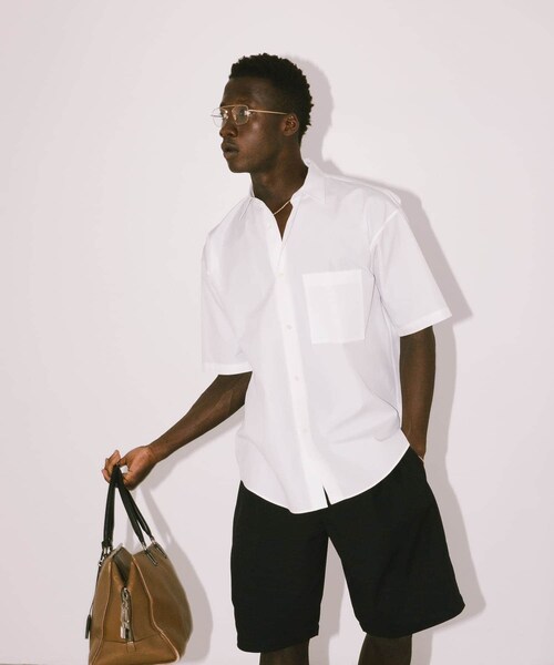 URBAN RESEARCH（アーバンリサーチ）の「new basic　THOMAS MASON SHORT-SLEEVE OVER SHIRTS（シャツ/ブラウス・メンズ・WHITE/ROYAL/SAX/DARK GREEN/STRIPE・S/M/L/XL）」の13枚目の写真