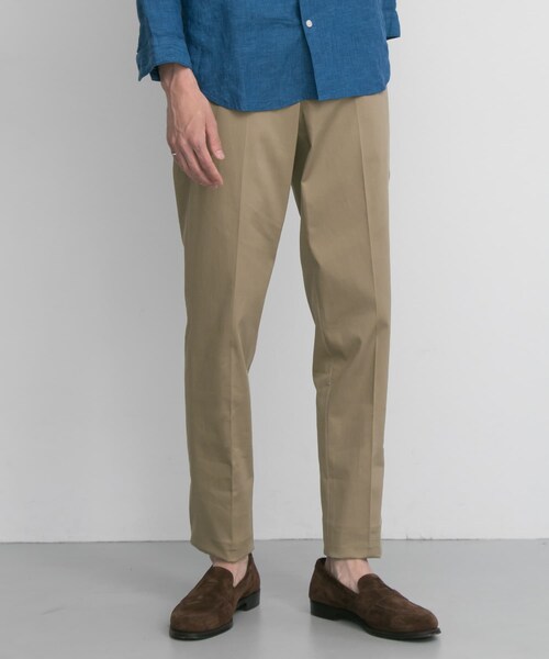 URBAN RESEARCH（アーバンリサーチ）の「ハイカウントピケストレッチパンツ（スラックス・メンズ・NAVY/WHITE/GRAY/BEIGE・42/44/46/48/50）」の3枚目の写真