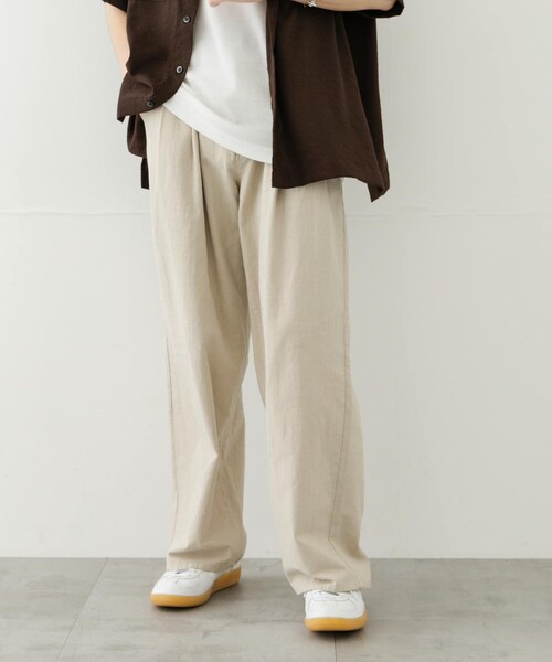 SENSE OF PLACE by URBAN RESEARCH（センスオブプレイスバイアーバンリサーチ）の「ドライタッチワイドパンツ（その他パンツ・メンズ・BLACK/GREIGE/GREEN・M/L）」の15枚目の写真