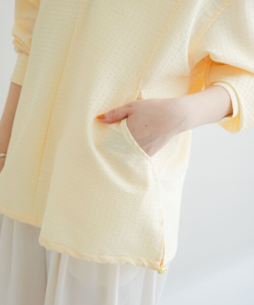 URBAN RESEARCH ROSSO（アーバンリサーチロッソ）の「F by ROSSO　サッカーストレッチアノラック（テーラードジャケット・レディース・CHECK/WHITE/YELLOW・FREE）」の13枚目の写真