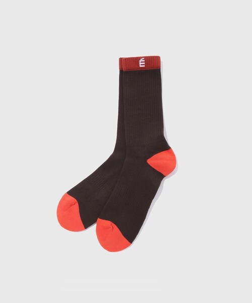 ADAM ET ROPE'（アダムエロペ）の「【Etudes Studio/エチュードストゥディオ】RIB SOCKS BLOCK（ソックス/靴下・メンズ・ダークブラウン・F）」の2枚目の写真