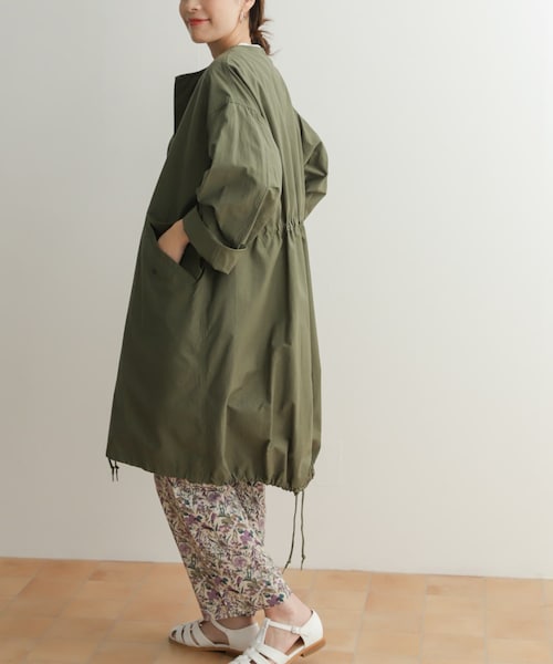 URBAN RESEARCH DOORS（アーバンリサーチドアーズ）の「3WAYノーカラーモッズコート（モッズコート・レディース・KHK×BEG/NAVY×NAVY・M）」の11枚目の写真