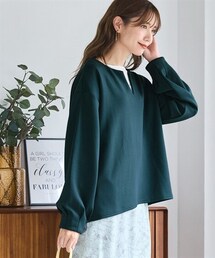 SMILE LAND | ＜大きいサイズ＞ゆるシルエットダンボールニットキーネックプルオーバー(Tシャツ/カットソー)