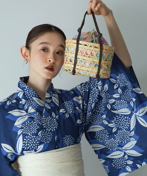 SENSE OF PLACE by URBAN RESEARCH（センスオブプレイスバイアーバンリサーチ）の「カゴキンチャクバッグA（かごバッグ・レディース・BEIGE・one）」の5枚目の写真