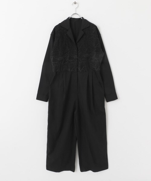 URBAN RESEARCH Sonny Label（アーバンリサーチサニーレーベル）の「エンブロイダリーオールインワン（サロペット/オーバーオール・レディース・ブラック/ベージュ・36/38）」の11枚目の写真