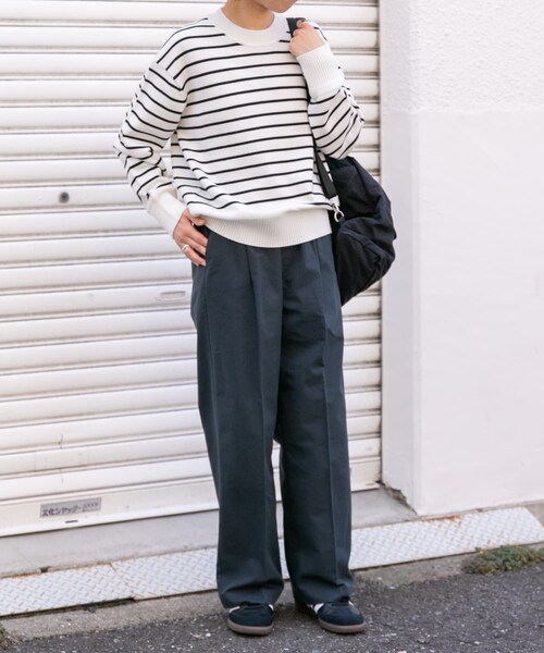 URBAN RESEARCH DOORS（アーバンリサーチドアーズ）の「FORK&SPOON　イージーチノパンツ（チノパンツ・レディース・BEIGE/INK BLACK・1/2）」の8枚目の写真