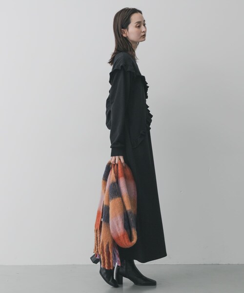 SENSE OF PLACE by URBAN RESEARCH（センスオブプレイスバイアーバンリサーチ）の「フリルカットワンピース（ワンピース・レディース・BLACK/GRAY/Y.BEIGE・COMPACT/One）」の8枚目の写真