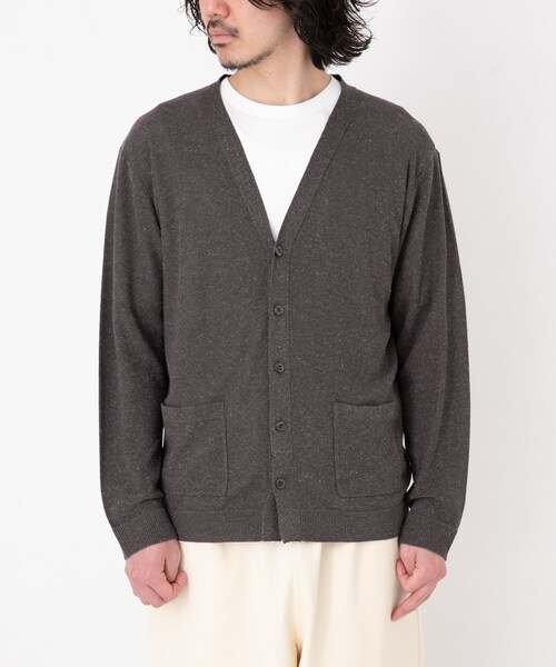 URBAN RESEARCH Sonny Label（アーバンリサーチサニーレーベル）の「リネン混ニットカーディガン（カーディガン/ボレロ・メンズ・チャコール/ナチュラル/ネイビー/ピンク・M/L）」の6枚目の写真