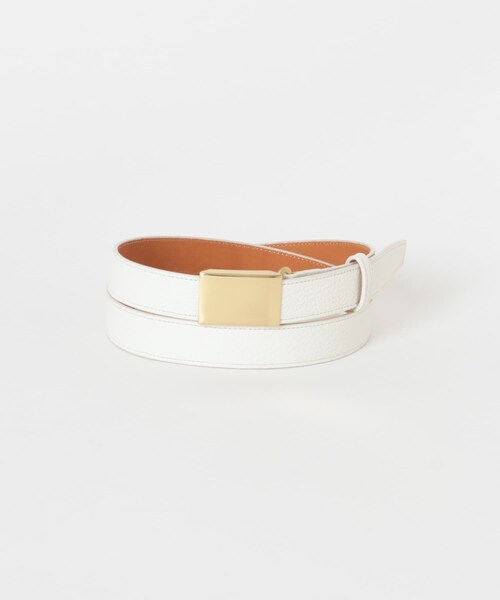 URBAN RESEARCH(アーバンリサーチ)の「Scye Leather Box Buckle Belt(ベルト・メンズ・エクリュ/ダークブラウン/クロ・M)」の3枚目の写真