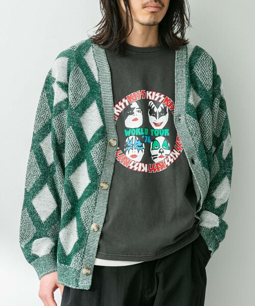 URBAN RESEARCH Sonny Label（アーバンリサーチサニーレーベル）の「ジャガードVネックニットカーディガン（カーディガン/ボレロ・メンズ・ボルドー/オフ/グリーン・M/L）」の22枚目の写真