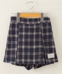 nissen | 起毛チェック柄スカート見えキュロット(パンツ)