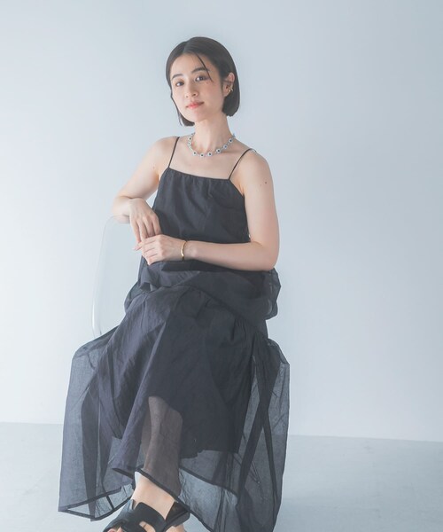 URBAN RESEARCH ROSSO（アーバンリサーチロッソ）の「MARILYN MOON　SHEER TIERED DRESS（ワンピース・レディース・BEIGE/BLACK/WHITE・Free）」の12枚目の写真