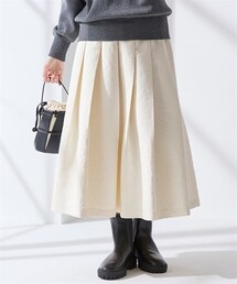 nissen | ハート柄ジャガードタックスカート【OtonaSMILE】(スカート)