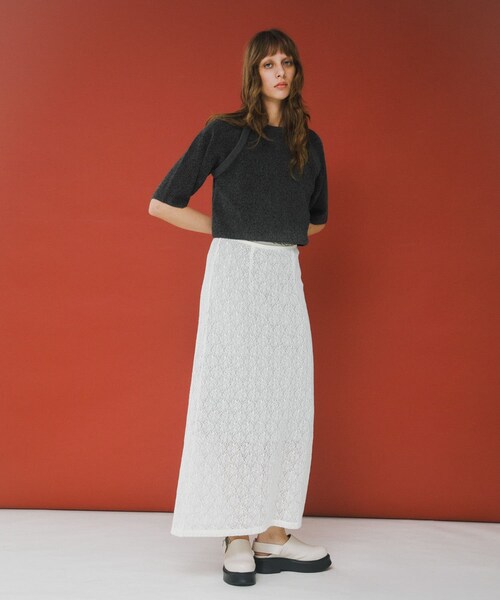 LAATO（ラート）の「melon lace skirt（スカート・レディース・インク/サブレ/パール・Free）」の6枚目の写真