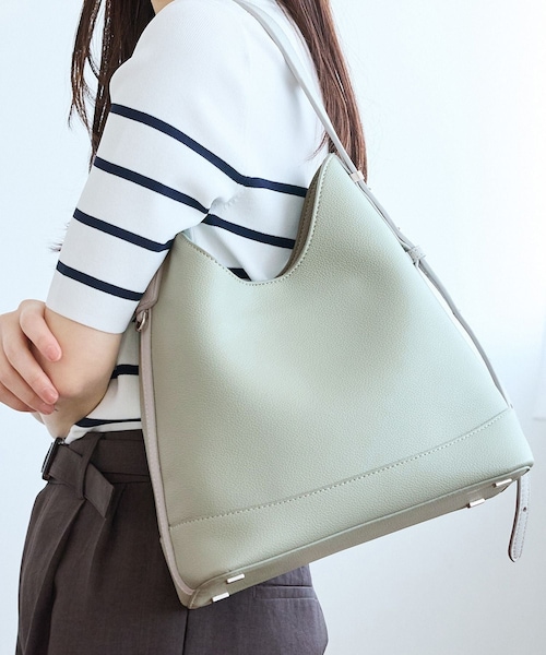 ROPE' PICNIC(ロペピクニック)の「me fit BAG フィットワンショルダーミドルバッグ(ショルダーバッグ・レディース・ブラック/キナリ系/ライトグリーン/オレンジ系・F)」の15枚目の写真