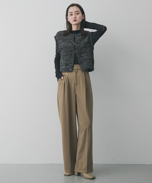 SENSE OF PLACE by URBAN RESEARCH（センスオブプレイスバイアーバンリサーチ）の「『洗濯可』ミックスカラーローゲージベスト（ベスト・レディース・BLACK/NAVY/IVORY・One）」の19枚目の写真