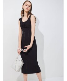 MERCURYDUO | レイヤード風メロウニットワンピース(ワンピース)