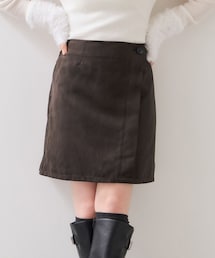 VIS（ビス）の「釦ポイントスエードライクミニスカート（スカート・レディース）」
