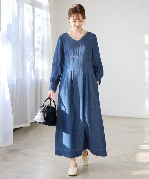 ROPE' PICNIC(ロペピクニック)の「デニムワンピース(ワンピース・レディース・ブラック/ネイビー・36/38)」の11枚目の写真