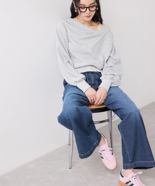 VIS（ビス）の「ベルト付きワイドシルエットデニムパンツ（デニムパンツ・レディース・ブルー/ブルー系・M/S/SS）」の16枚目の写真