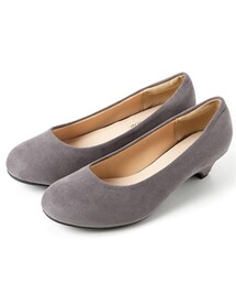 nissen | 【ゆったり幅広】ラウンドトゥローヒールパンプス（低反発中敷）（ワイズ４Ｅ）(パンプス)