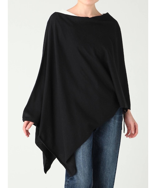 LAGUNAMOON（ラグナムーン）の「コットンシルクニットストール（マフラー・レディース・ブラック/ベージュ/カーキ/ホワイト/ライトグレー・F）」の2枚目の写真