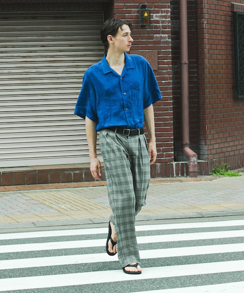 URBAN RESEARCH(アーバンリサーチ)の「『別注』BROOKS BROTHERS×URBAN RESEARCH LINEN CAMP SHIRTS SHORT-SLEEVE(シャツ/ブラウス・メンズ・BLACK/BLUE/BODEAUX・M/L/XL)」の22枚目の写真