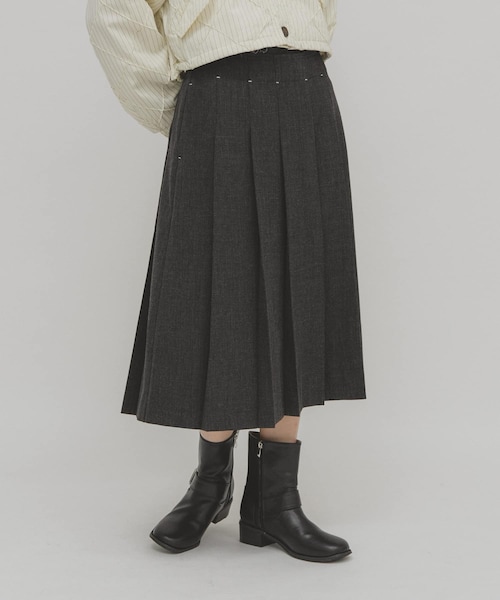 KBF（ケイビーエフ）の「プリーツミディスカート（スカート・レディース・CHARCOAL/BROWN・One）」の16枚目の写真