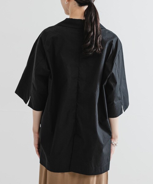 URBAN RESEARCH（アーバンリサーチ）の「コットンハーフスリーブジャケット（テーラードジャケット・レディース・IVORY/BLACK・FREE）」の16枚目の写真