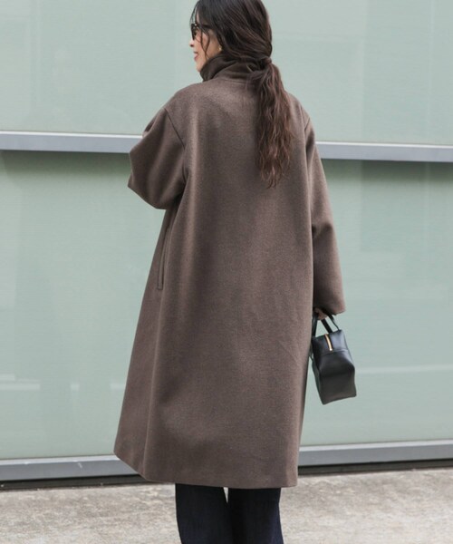 URBAN RESEARCH DOORS（アーバンリサーチドアーズ）の「ウールロングコート（テーラードジャケット・レディース・杢BROWN/NAVY・M）」の19枚目の写真