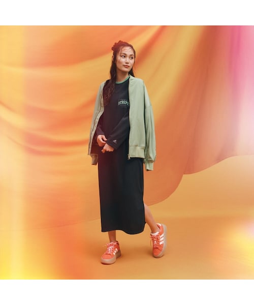 adidas（アディダス）の「カレッジ ルーズフィット ピケ 長袖