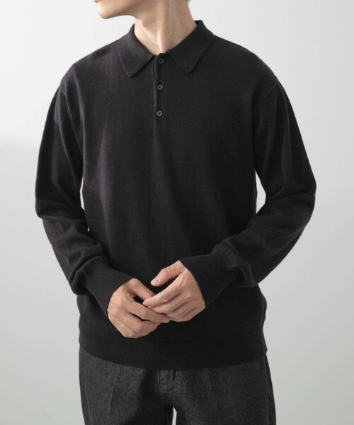 ITEMS URBANRESEARCH（アイテムズ アーバンリサーチ）の「カシミヤ×コットンポロセーター（ニット/セーター・メンズ・GRY/BRD/MOC/BLK・M/L）」の11枚目の写真