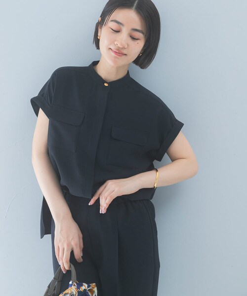 URBAN RESEARCH ROSSO（アーバンリサーチロッソ）の「クールタッチ吸水速乾ポケットフレアブラウス（シャツ/ブラウス・レディース・IVORY/D/NAVY・Free）」の19枚目の写真