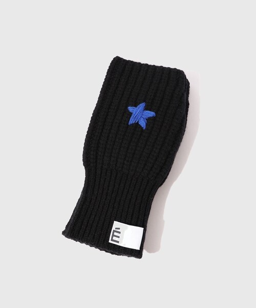 ADAM ET ROPE'(アダムエロペ)の「【Etudes Studio/エチュードストゥディオ】RIBBED MITTENS STAR(手袋・メンズ・ブラック/ベージュ・F)」の4枚目の写真