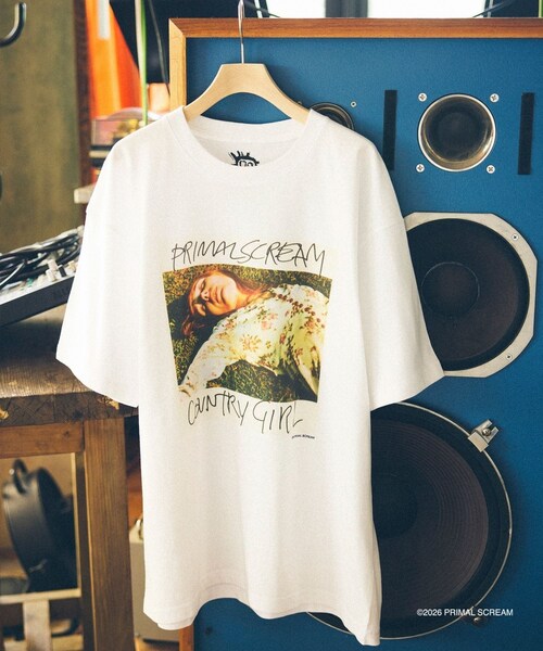 bonjour records(ボンジュールレコーズ)の「Primal Scream/プライマル・スクリーム for bonjour records Official T-shirt(Tシャツ/カットソー・レディース・ホワイト/ホワイト系・L/M/XL)」の8枚目の写真
