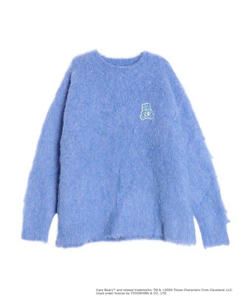 CALNAMUR（カルナムール）の「【Care Bearsコラボ】EMBLEM BRUSHED BIG KNIT（ニット/セーター・レディース・ピンク/オレンジ/ブルー/パープル/アイボリー・F）」の11枚目の写真