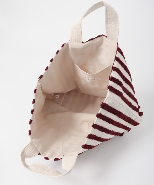 URBAN RESEARCH DOORS(アーバンリサーチドアーズ)の「beej LOOP STRIP BOX TOTEBAG(トートバッグ・レディース・CHOCOLATE/GREEN・One)」の6枚目の写真