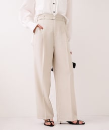 VIS | 【WEB限定】美easyリネンライクベルテッドストレートパンツ/イージーケア・接触冷感(その他パンツ)
