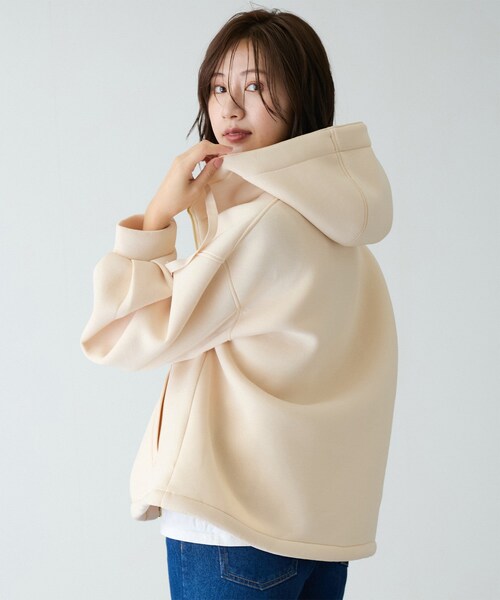 Jayro(ジャイロ)の「ダンボールニットパーカー (パーカー・レディース・グレー/ベージュ/ネイビー・F)」の22枚目の写真