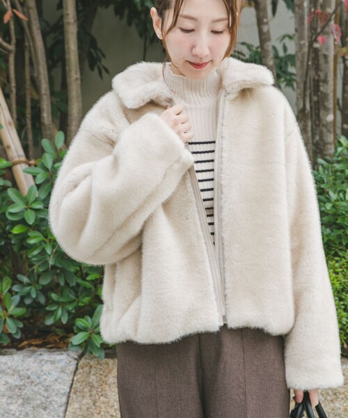 ITEMS URBANRESEARCH（アイテムズ アーバンリサーチ）の「ファージャケット（テーラードジャケット・レディース・BRN/L.BEG・Free）」の3枚目の写真