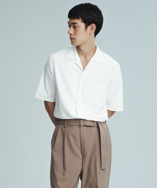 ADAM ET ROPE'(アダムエロペ)の「接触冷感【MINUS】オープンカラー シャツ(シャツ/ブラウス・メンズ・ブラック/ホワイト/グリーン系/ネイビー・L/M)」の11枚目の写真