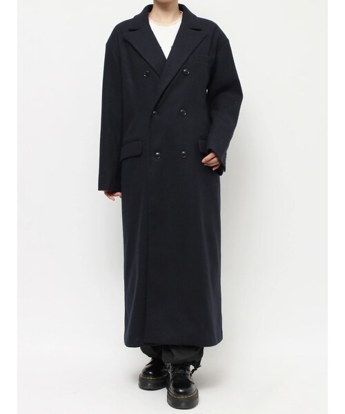 jouetie（ジュエティ）の「ダブルブレストロングコート（チェスターコート・レディース・グレー/ピンク/ネイビー/ブラック/ボルドー・M）」の12枚目の写真
