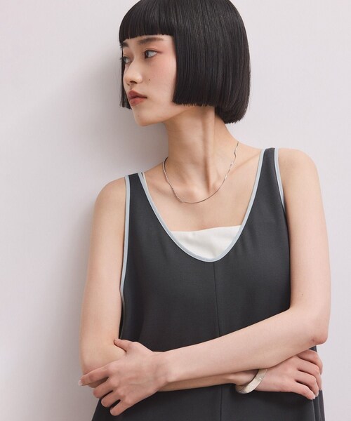 ADAM ET ROPE'（アダムエロペ）の「【WEB限定】バイカラーオールインワン（つなぎ/オールインワン・レディース・ブラック/ブラック系/チャコール・36/38）」の16枚目の写真