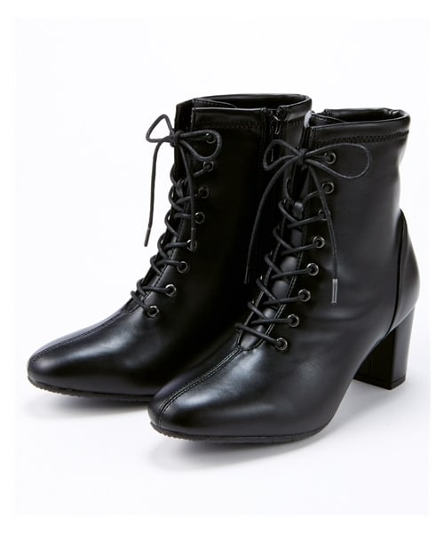 nissen（ニッセン）の「【ゆったり幅広】ストレッチレースアップショートブーツ（低反発中敷）（ワイズ４Ｅ）（ブーツ・メンズ・黒/ダークブラウン/アイボリー・M=23.0~23.5cm/4E/L=24.0~24.5cm/4E/LL=25.0~25.5cm/4E/3L=26.0~26.5cm/4E）」の12枚目の写真