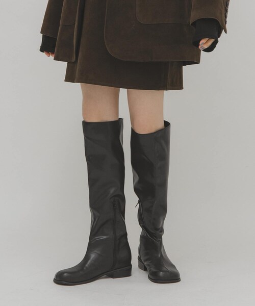 KBF（ケイビーエフ）の「プランプトゥロングブーツ（ブーツ・レディース・D.BROWN/BLACK・36/37/38）」の6枚目の写真
